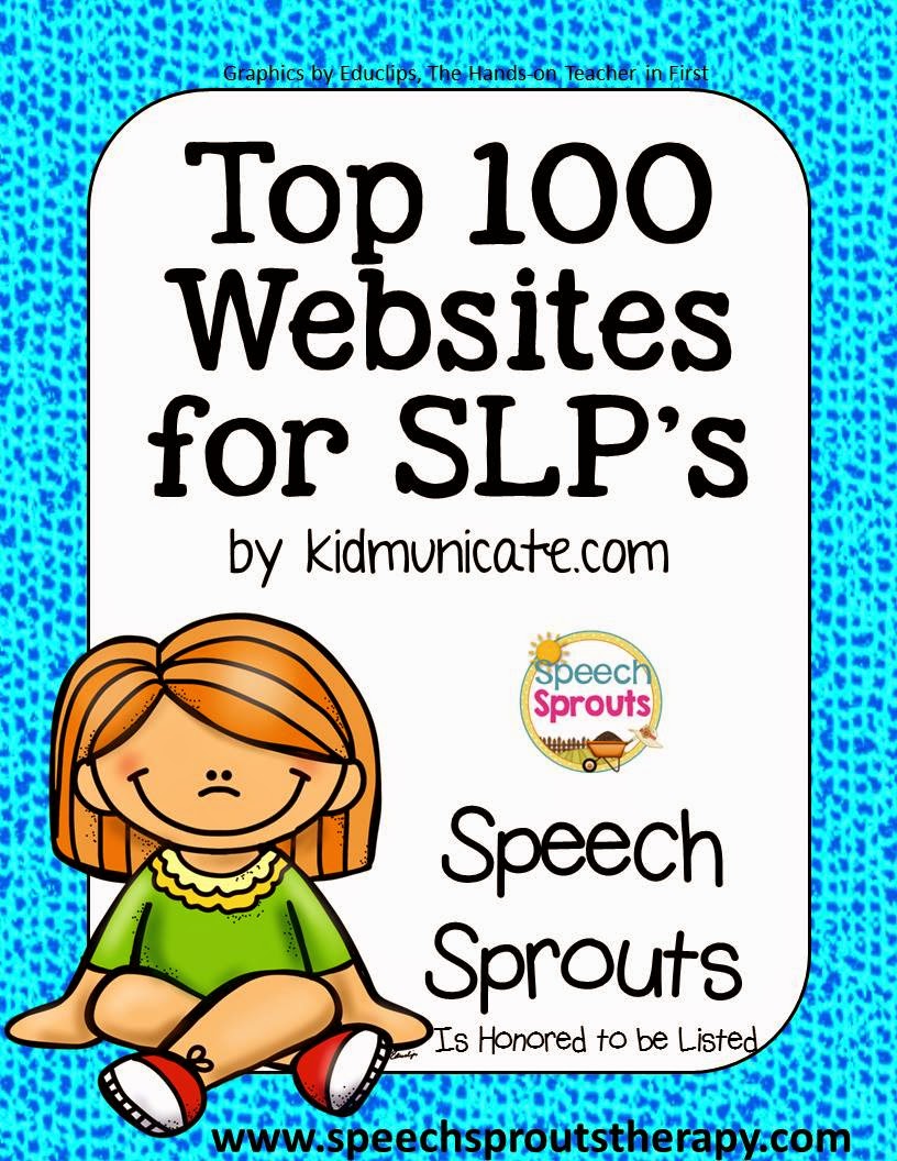 Speech Sprouts What are the Top 100 Speech Pathology sites for 2015?