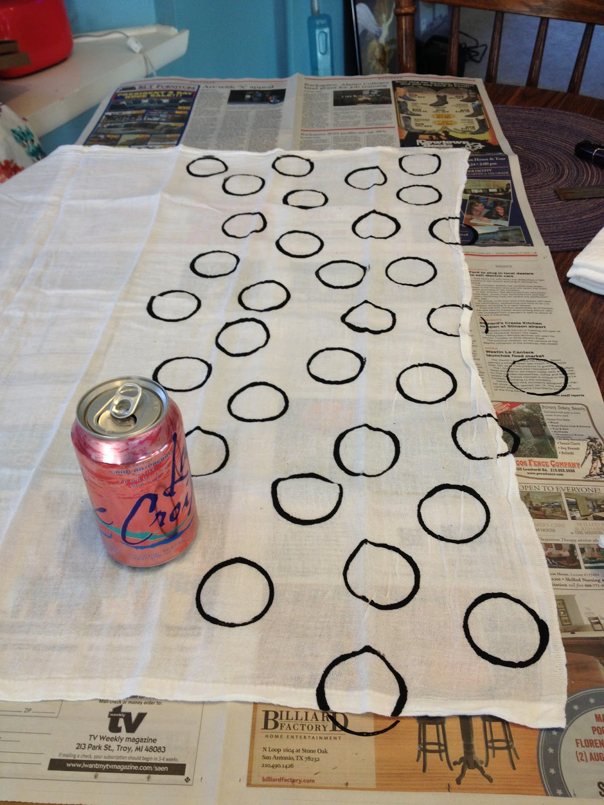 The Mellow Mallow DIY Hand Painted Tea Towels