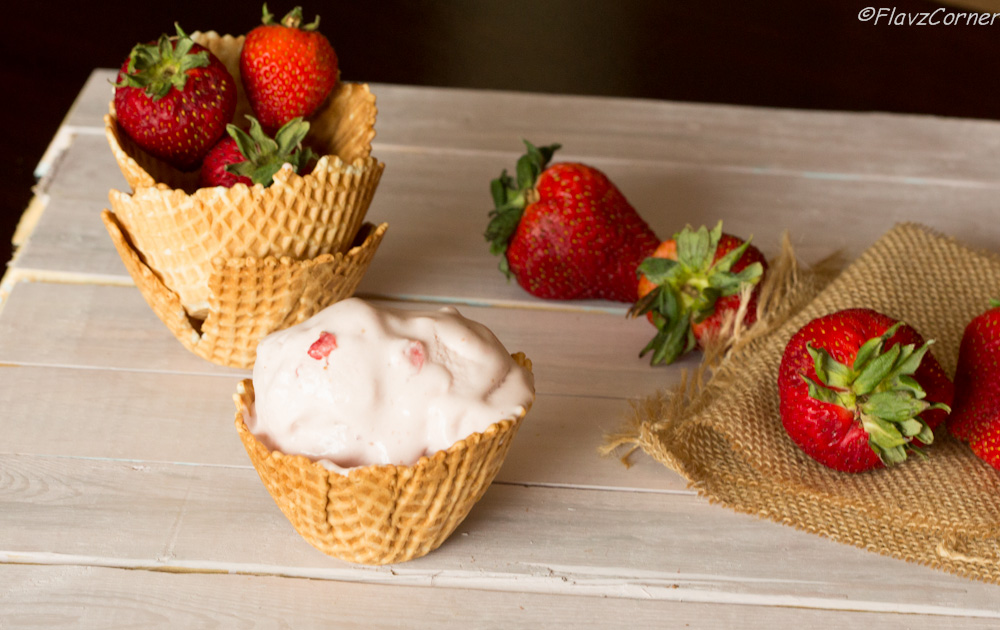 Real Fruit Ice Cream Peach and Strawberry flavors