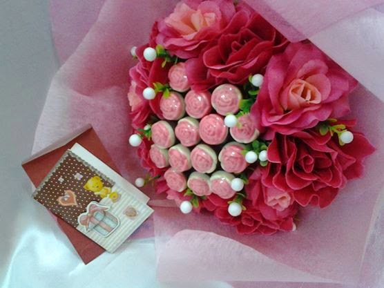 Chocolates in Flower Bouquet