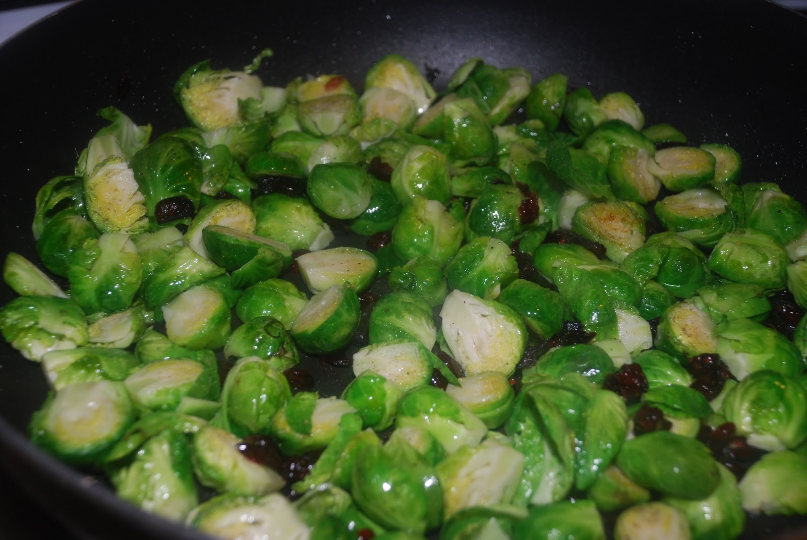 sprouts brussels seared dirt pan experience table vine tell fresh pecans cranberries garden cheese