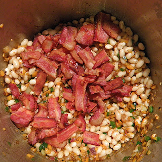 Soup Pot after adding beans and Bacon