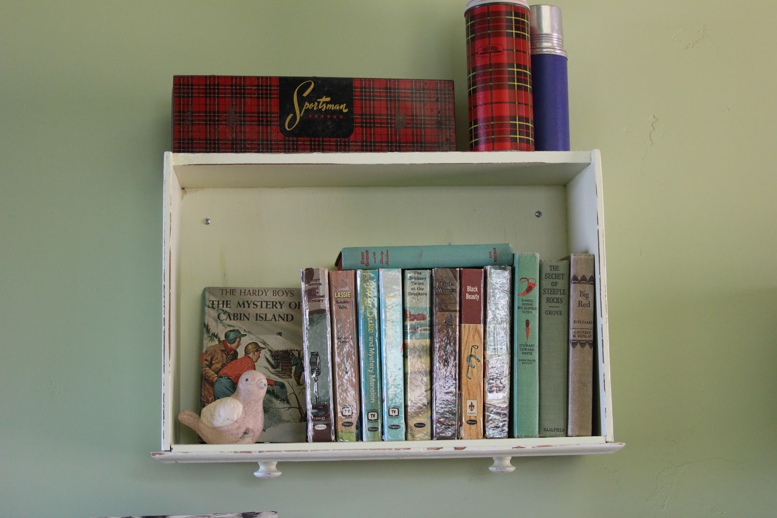 Time of Our Lives Dresser Drawers Repurposed into Shelves