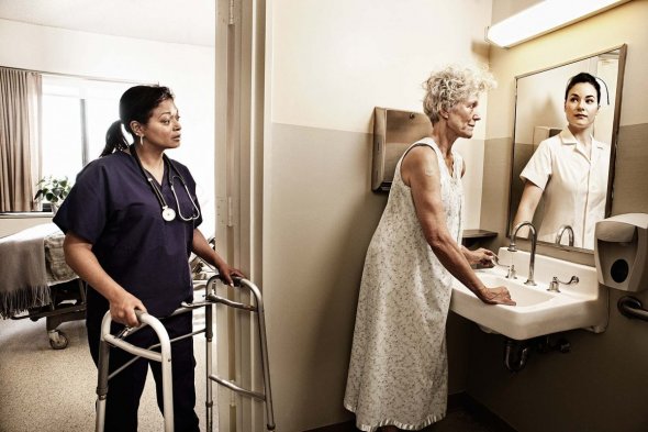 reflections of the elderly photo series nurse