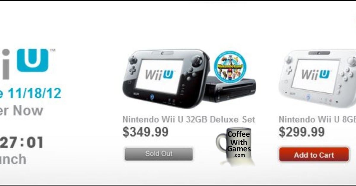 Coffee With Games "Sold Out" of Wii U Deluxe Set Bundles