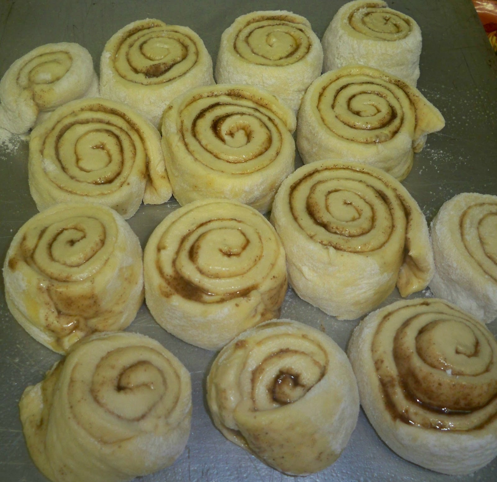 Gramma's in the kitchen Homemade Cinnamon Rolls bread machine dough