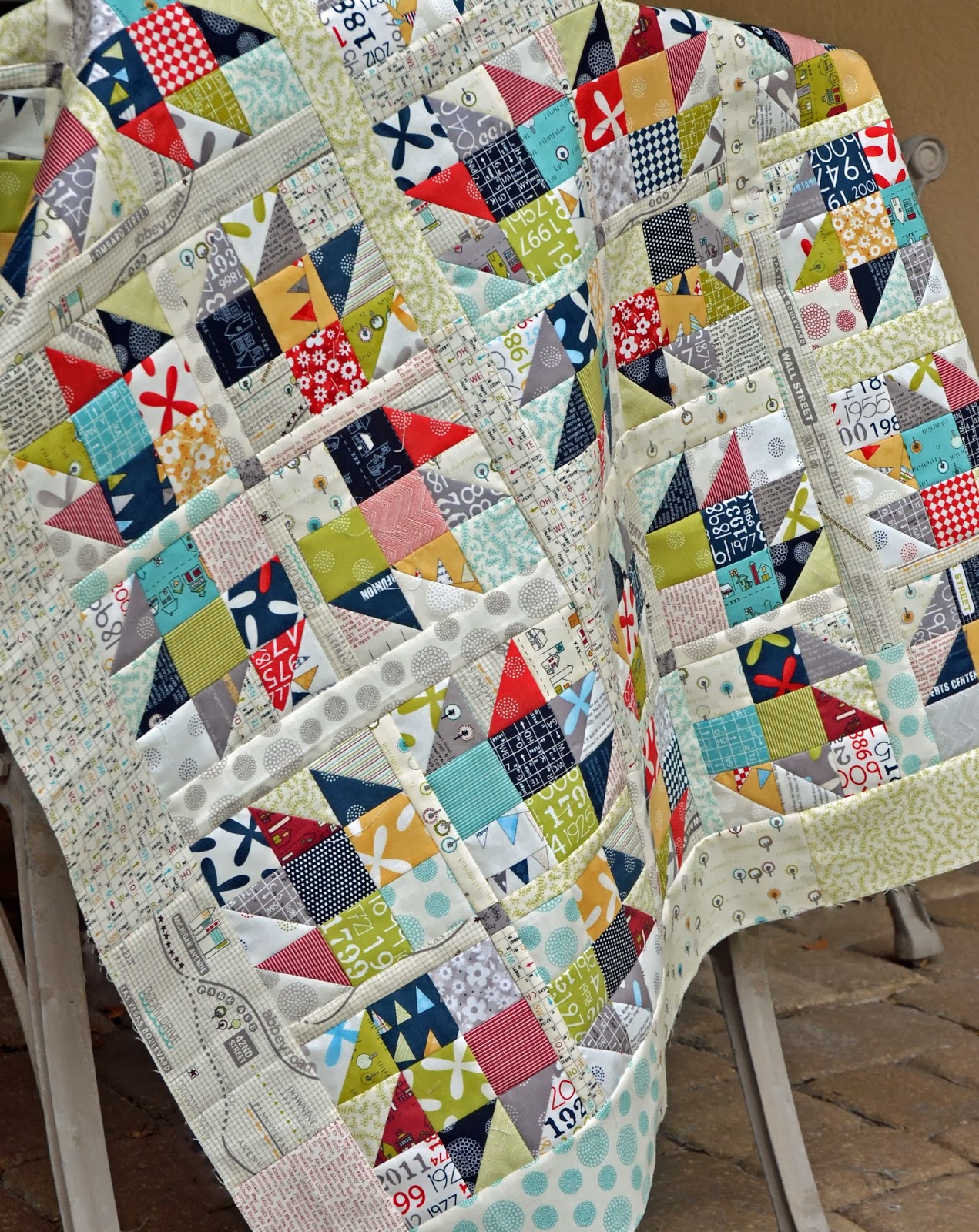 IslandLife Quilts Certainly scrappy my Jersey Girl quilt