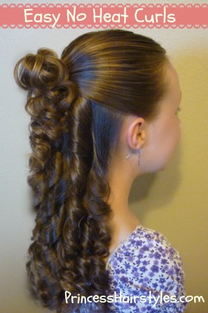 heatless curling method, bandana spirals
