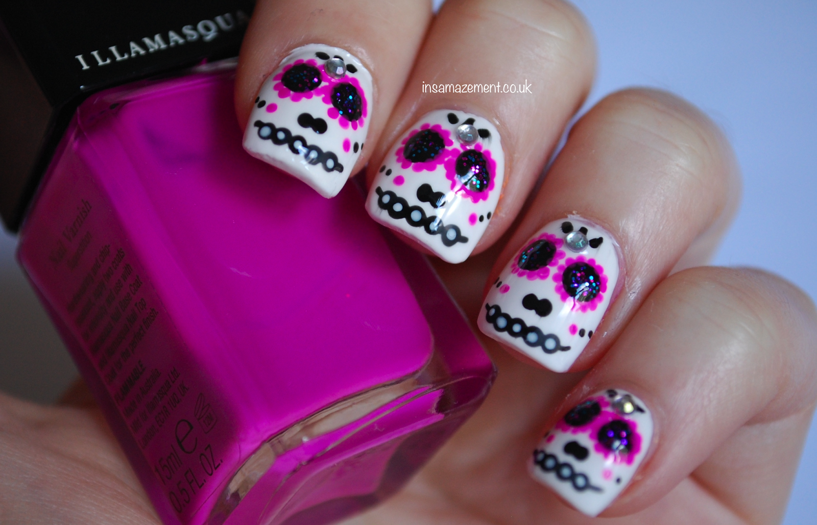 1. "Candy Skull Nail Art Tutorial" - wide 9