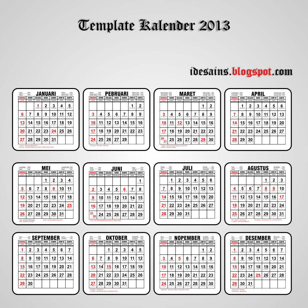 Kalender 2012 Lengkap Pasaran Jawa