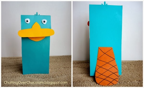 Perry the Platypus Paperbag Puppet
