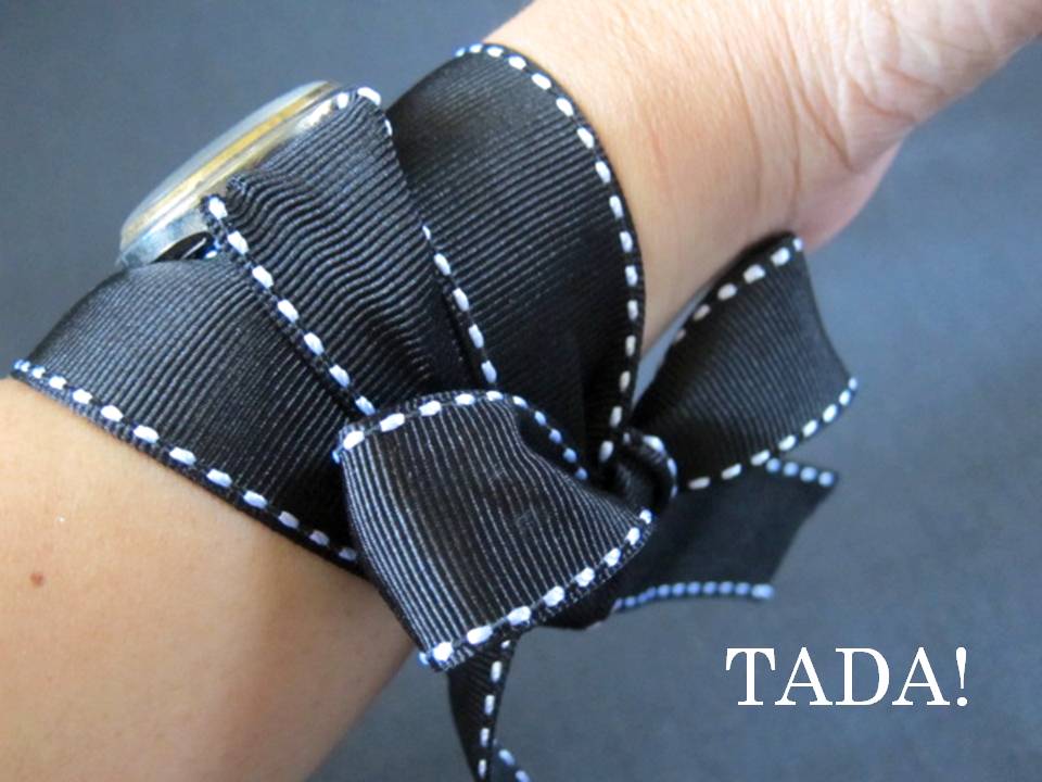 blah to TADA! Ribbons for the Wrist