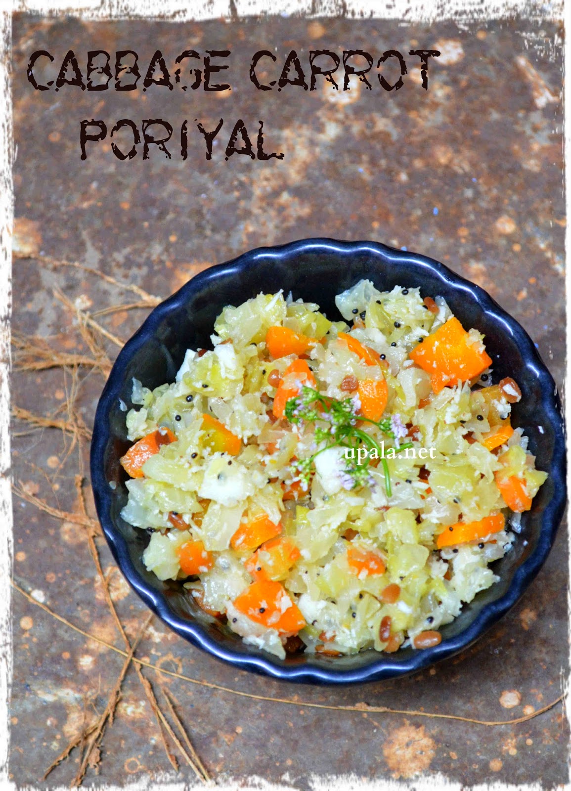 Upala: Cabbage Carrot poriyal