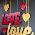 DIY Love Banners in Pink Ombré and Gold Glitter