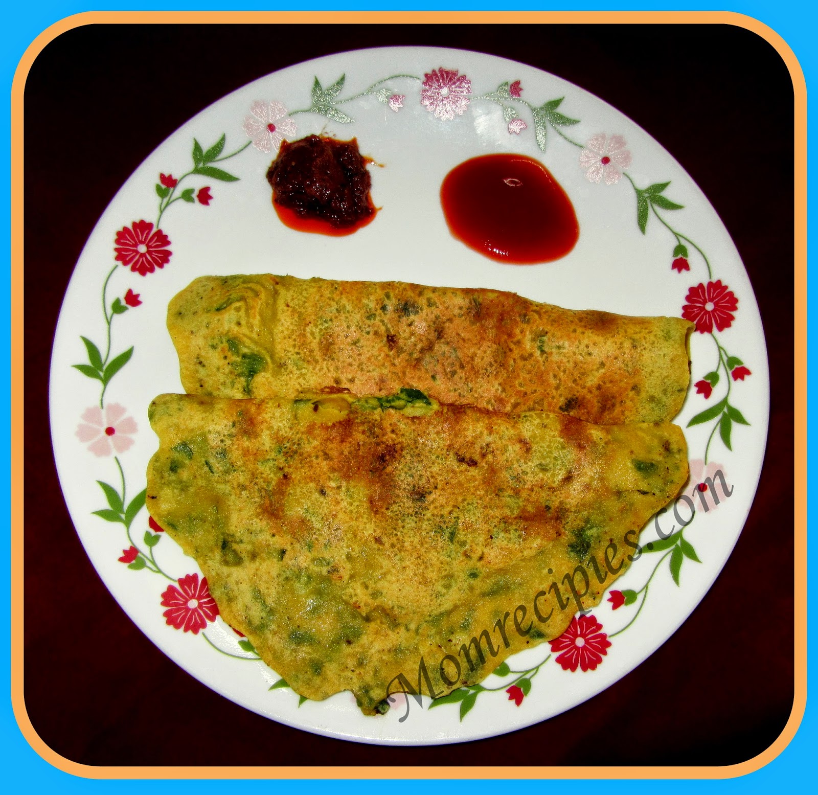 Mom's Recipies Gram flour dosa / Besan dosa / Besan puda / Besan ka chella