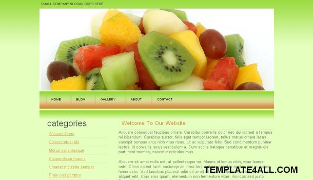 Green White Free Website Template