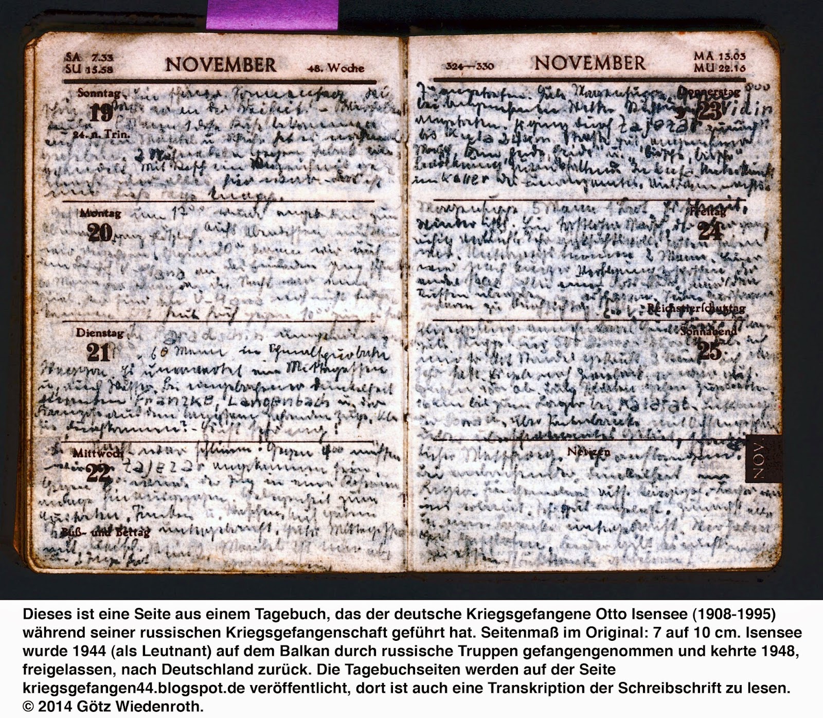 Kriegsgefangenschaft Tagebucher Otto Isensee 2014