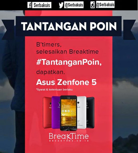 Kontes Tantangan Poin Berhadiah Asus Zenfone 5 Tantangan Poin