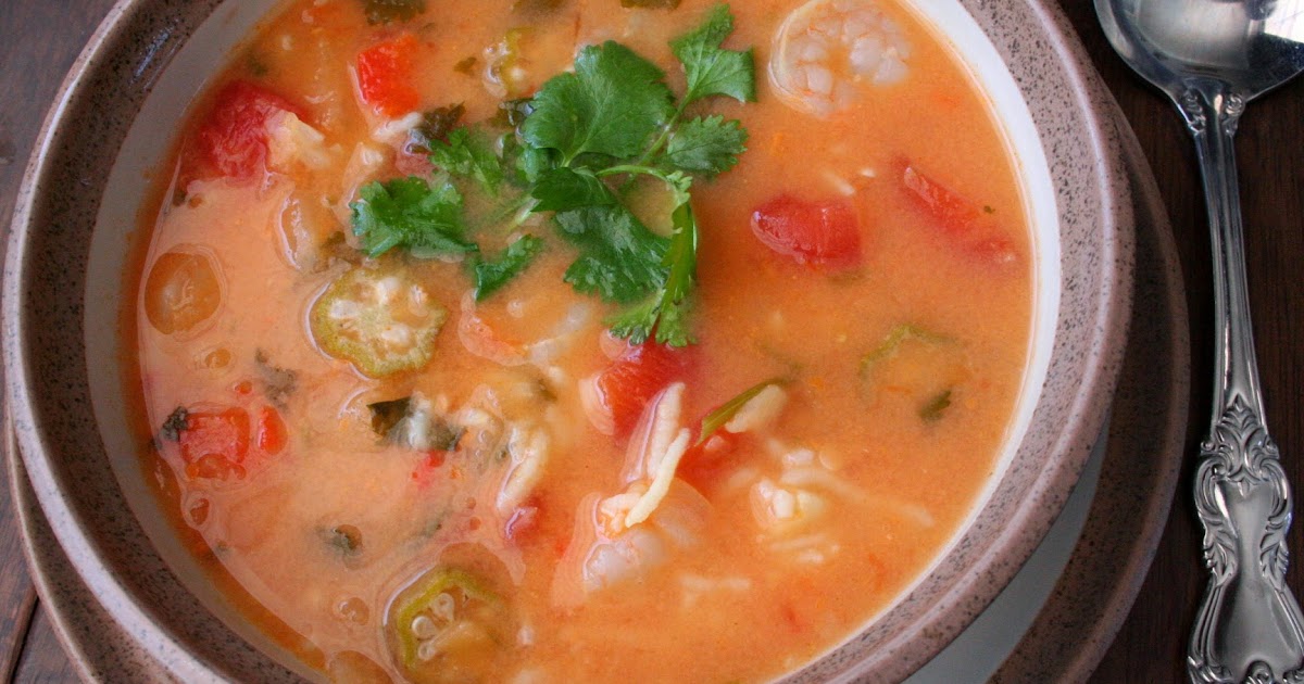 The Healthy Happy Wife Coconut, Shrimp and Okra Soup (Dairy, Gluten