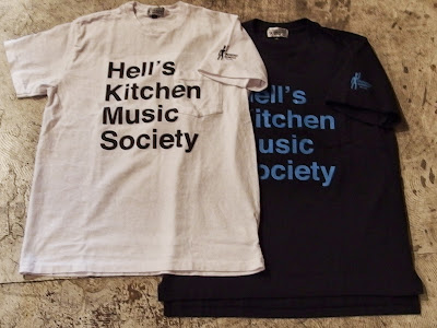 engineered garments workaday crossing crew t-shirt with Hells Kitchen Music Society Print
