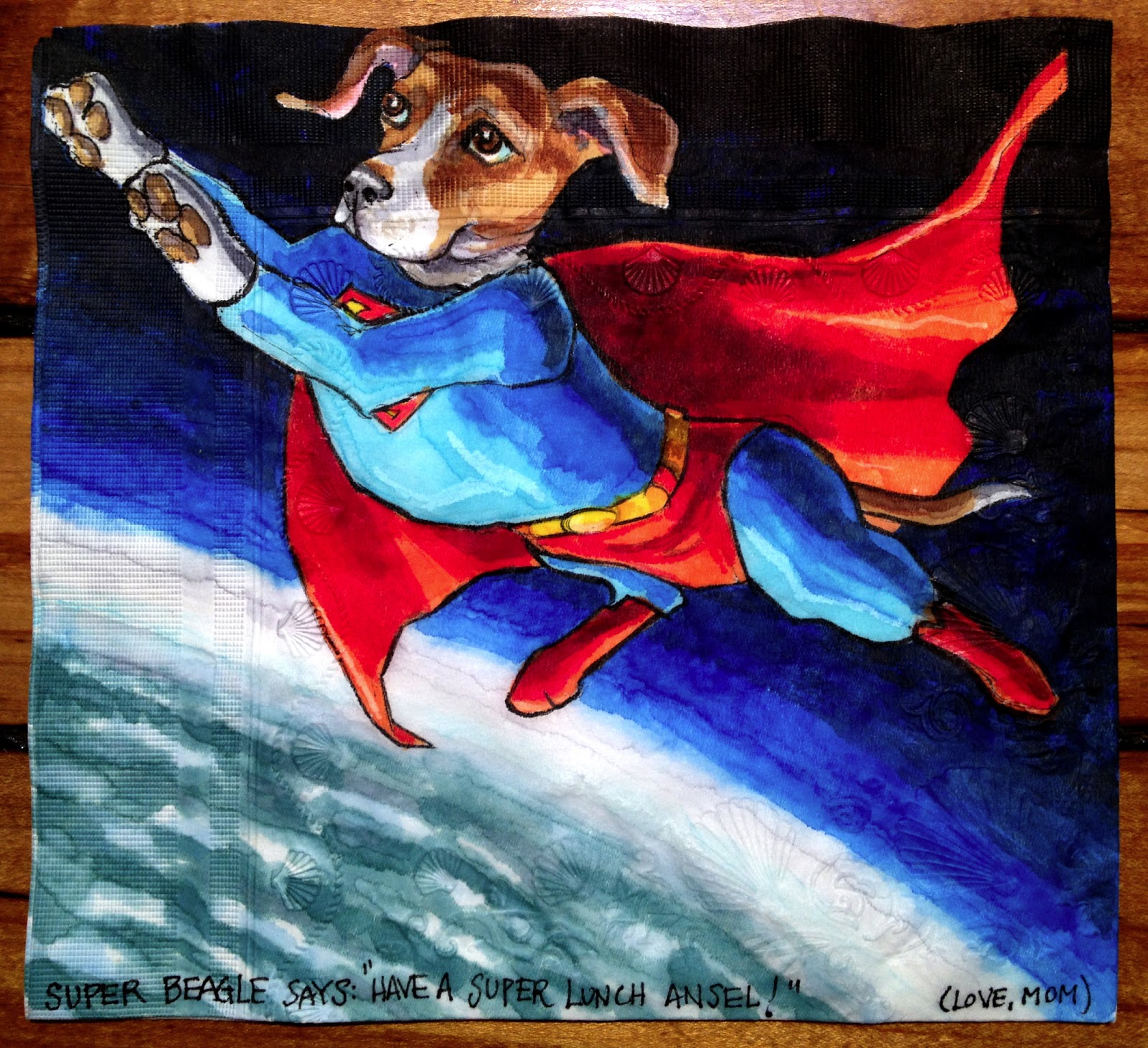 Daily Napkins Superman Beagle