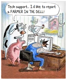 farm animals reporting a Farmer in the Dell