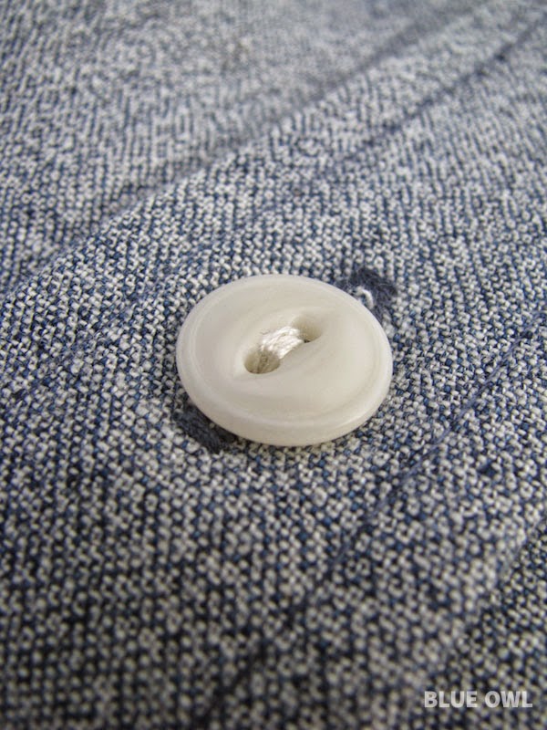 3sixteen Long Sleeve Chambray Workshirt in Salt & Pepper, Denim