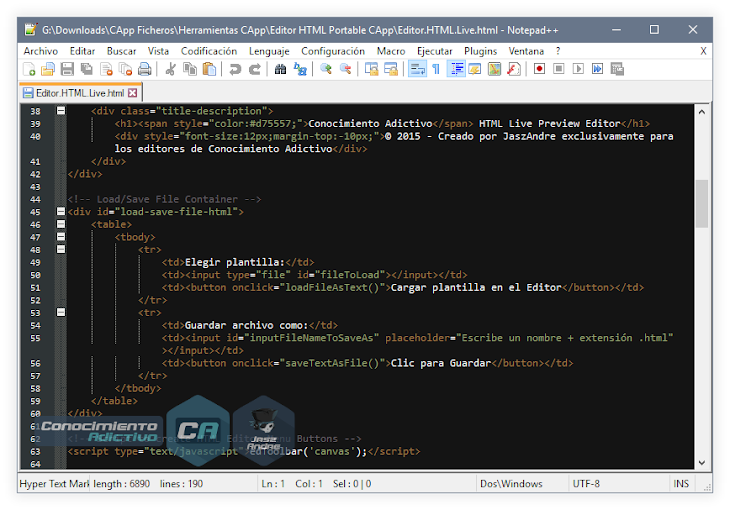 Notepad++ 6.8.8 [Freeware] Uno de los editores de texto open source