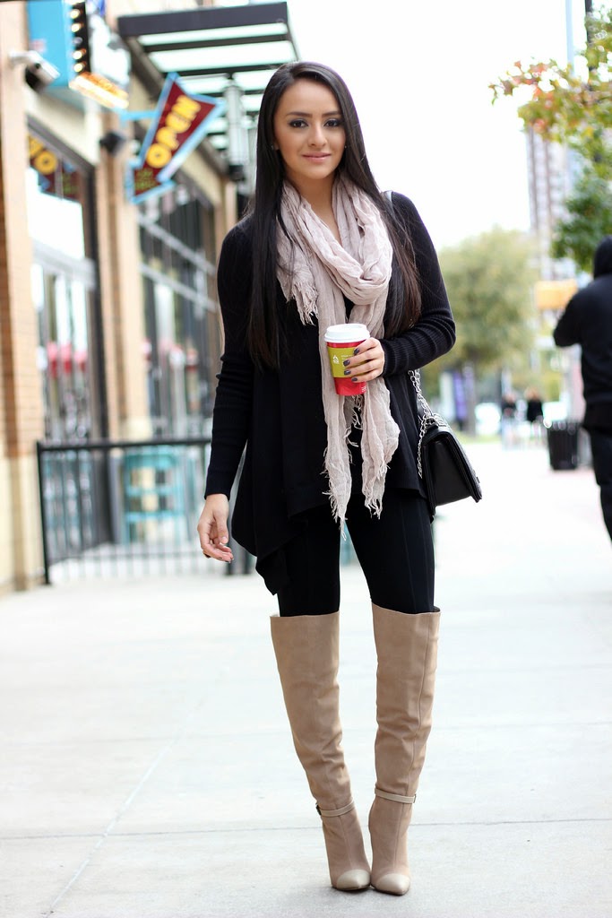 Cozy Knit Sweater & Tall boots