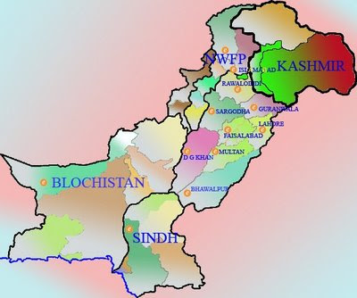 Pakistan Map Political Regional