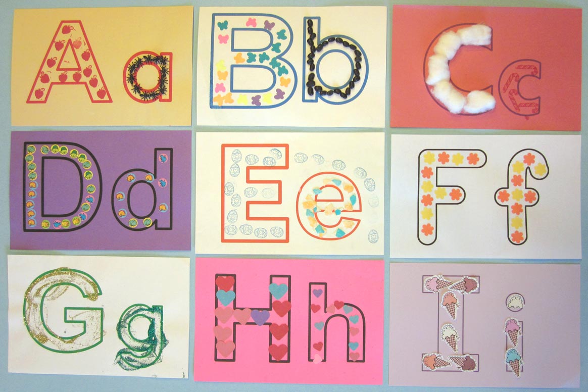 Pam Hyer TEACHING THE ALPHABET Letter Collages