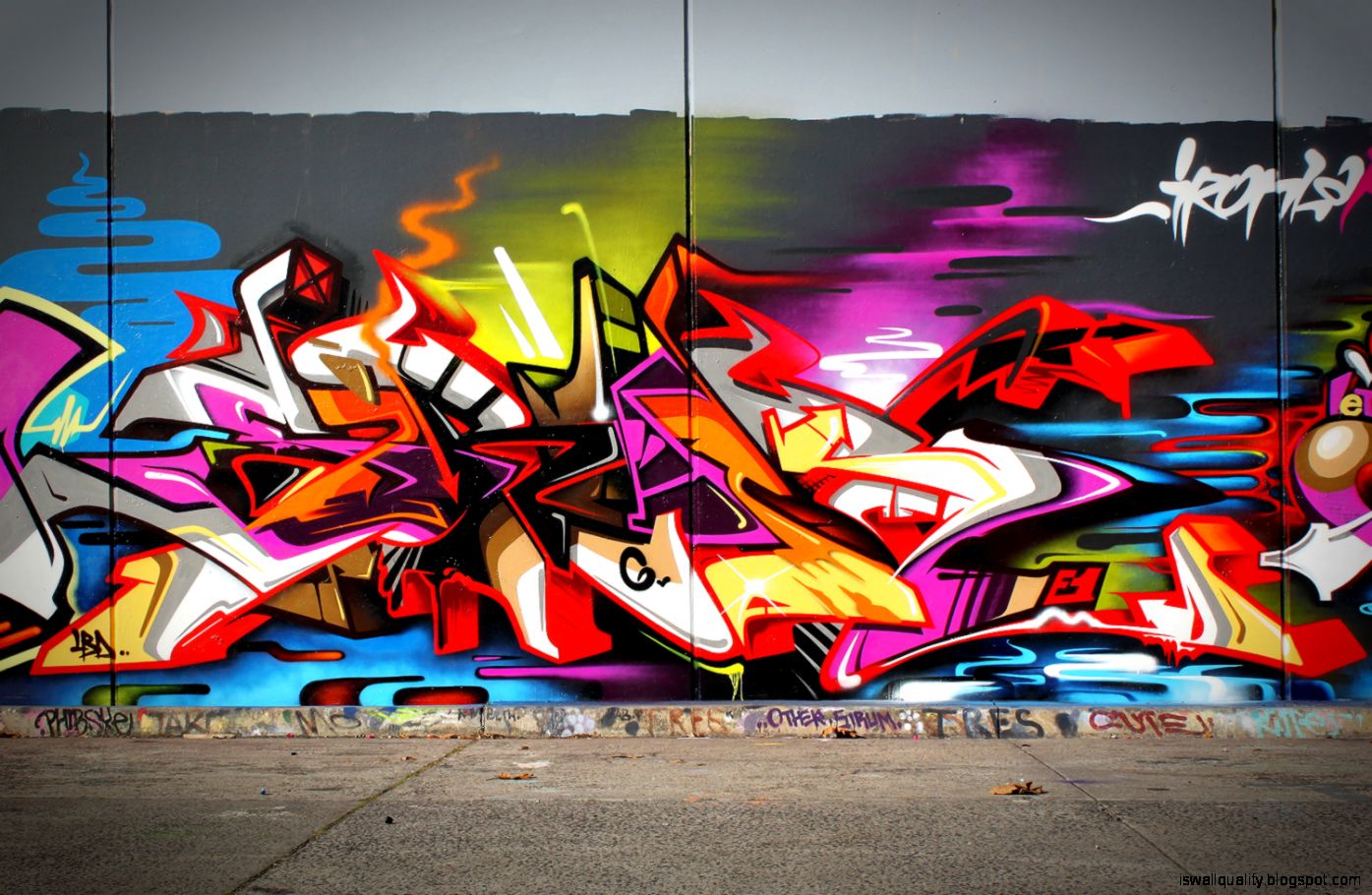 Graffiti Bridge Beautiful Colour Abstract Wallpapers Hd 400 X 150