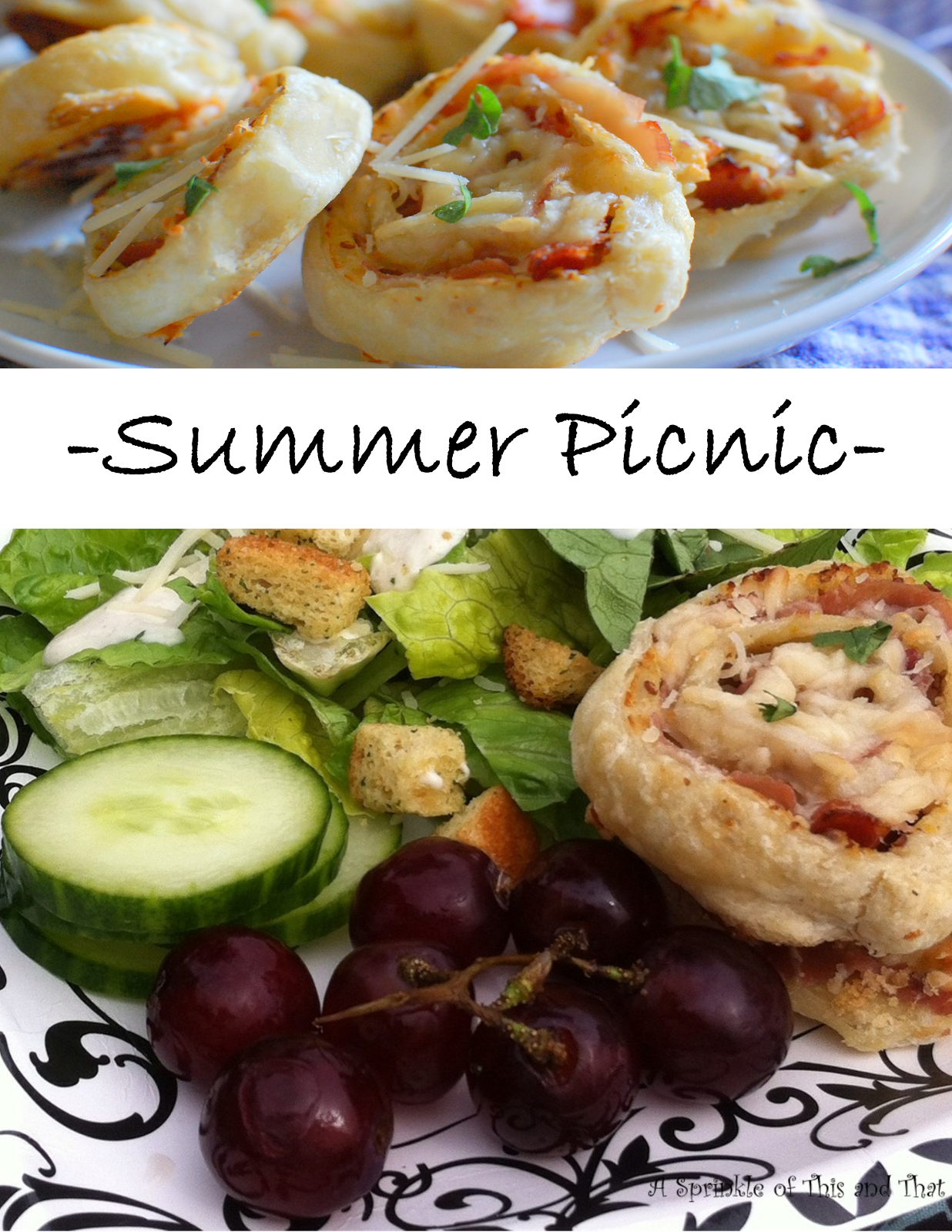 A Sprinkle of This and That Picnic Menu Prosciutto Pinwheels