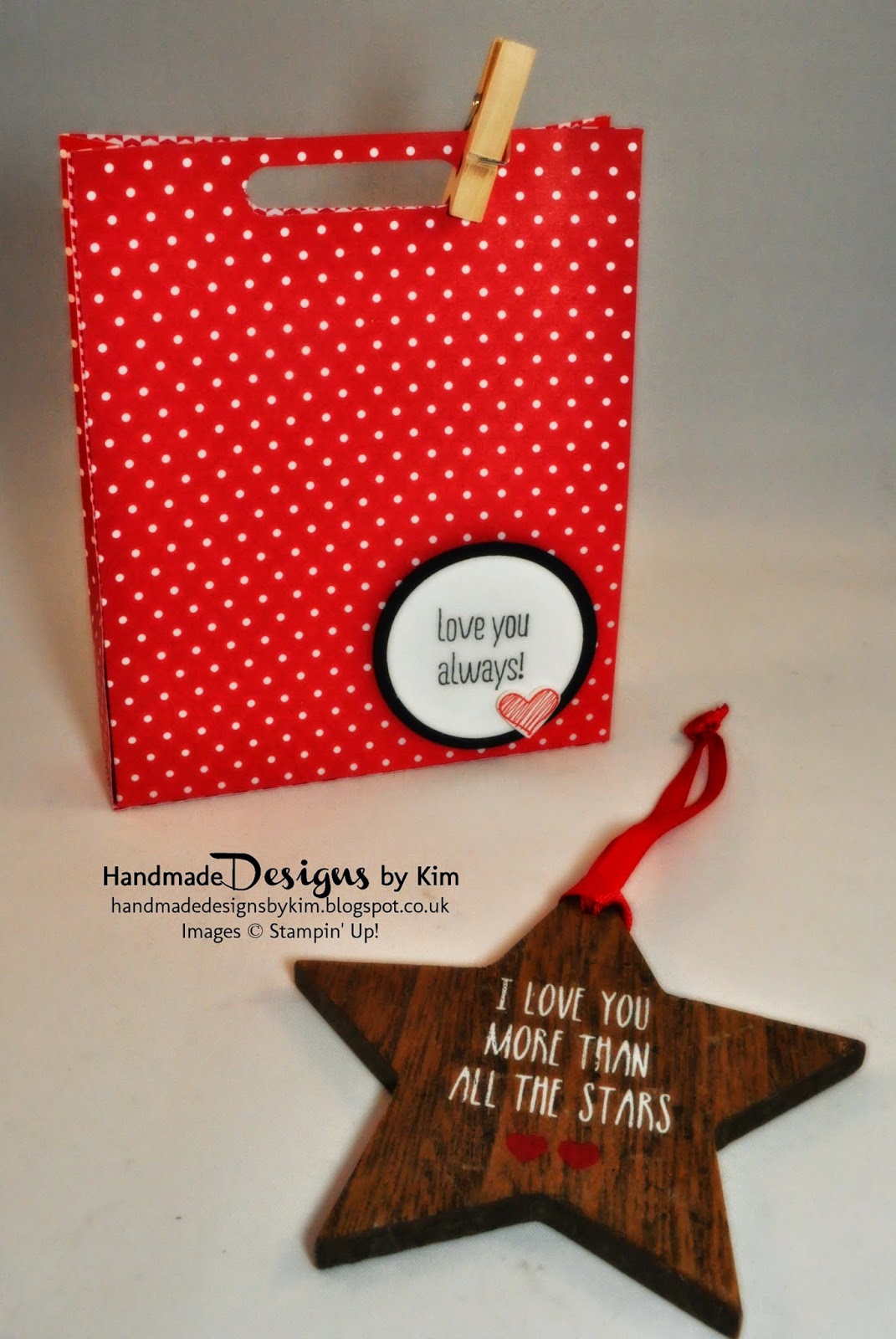 Stampin' Up! Demonstrator Kim Price Handmade by Kim Valentines Gift