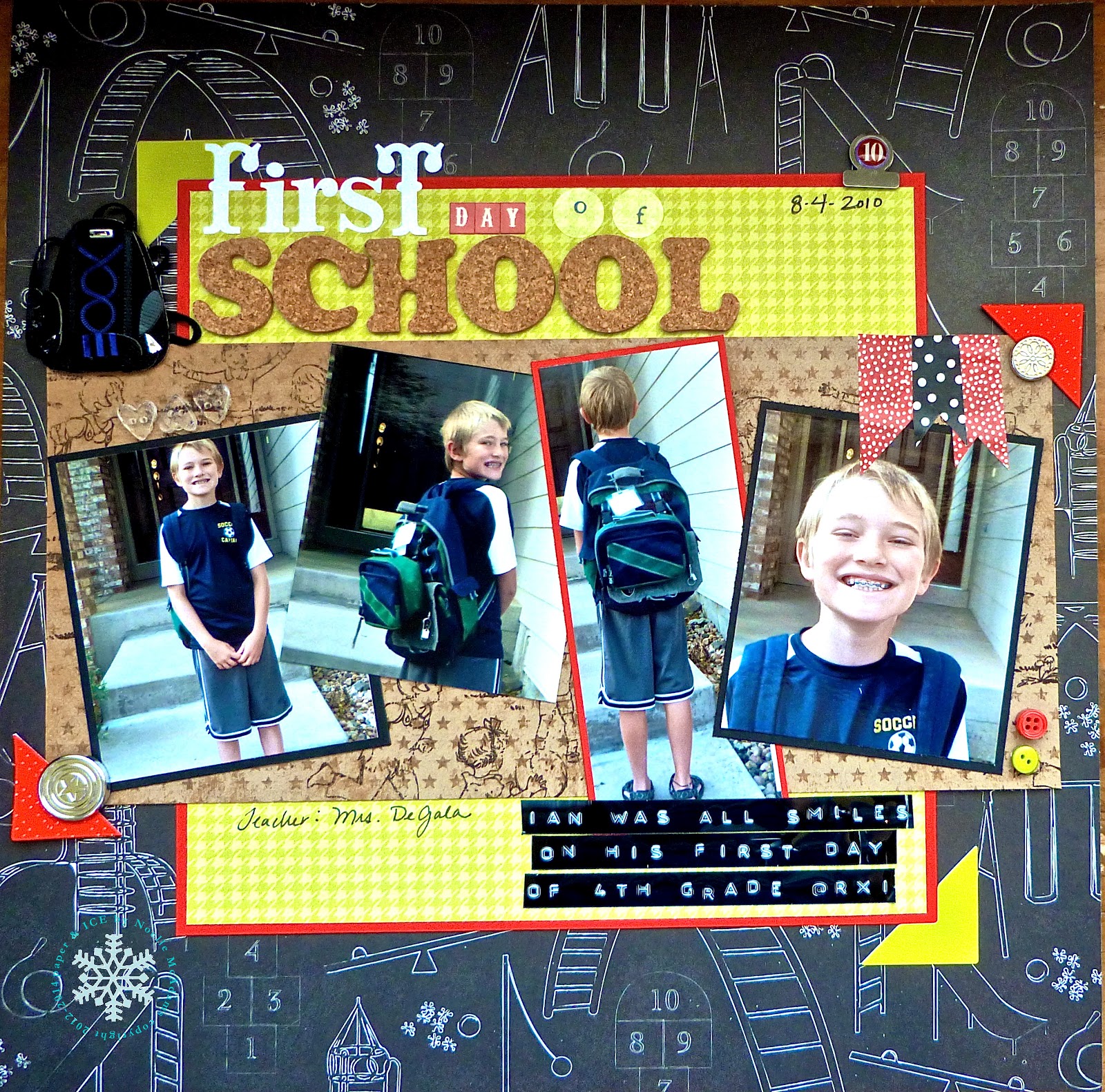 Scrapbook Layout First Day Of School | paper ice first day of school scrapbook layout Scrapbook Layout First Day Of School | paper ice first day of school scrapbook layout