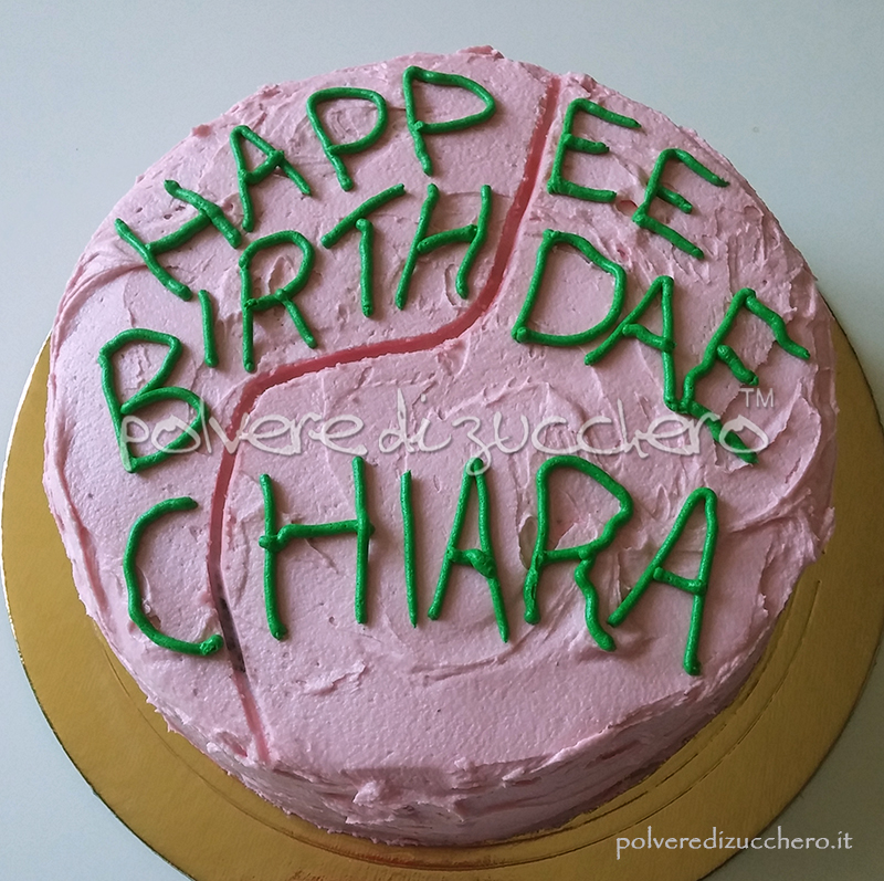 la torta del film di harry potter: happee birthdae per un compleanno