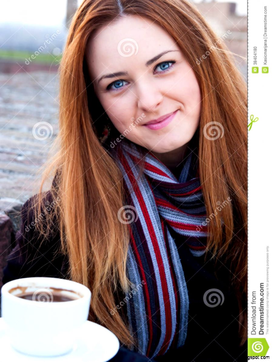 Portrait Of A Beautiful Young Girl With Red Hair And Blue Eyes Portrait Of A Beautiful Young Girl With Red Hair And Blue Eyes