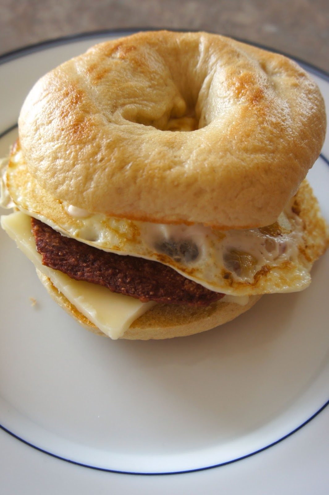 Savory Sweet and Satisfying Bagel Breakfast Sandwich