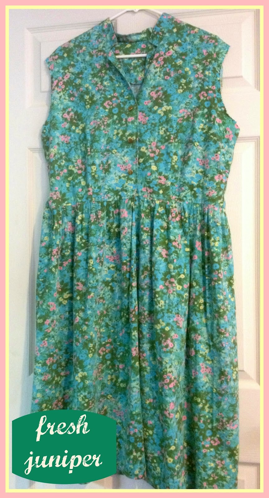 fresh juniper Vintage Dress Tutorial How To Adjust Size, Fix Button