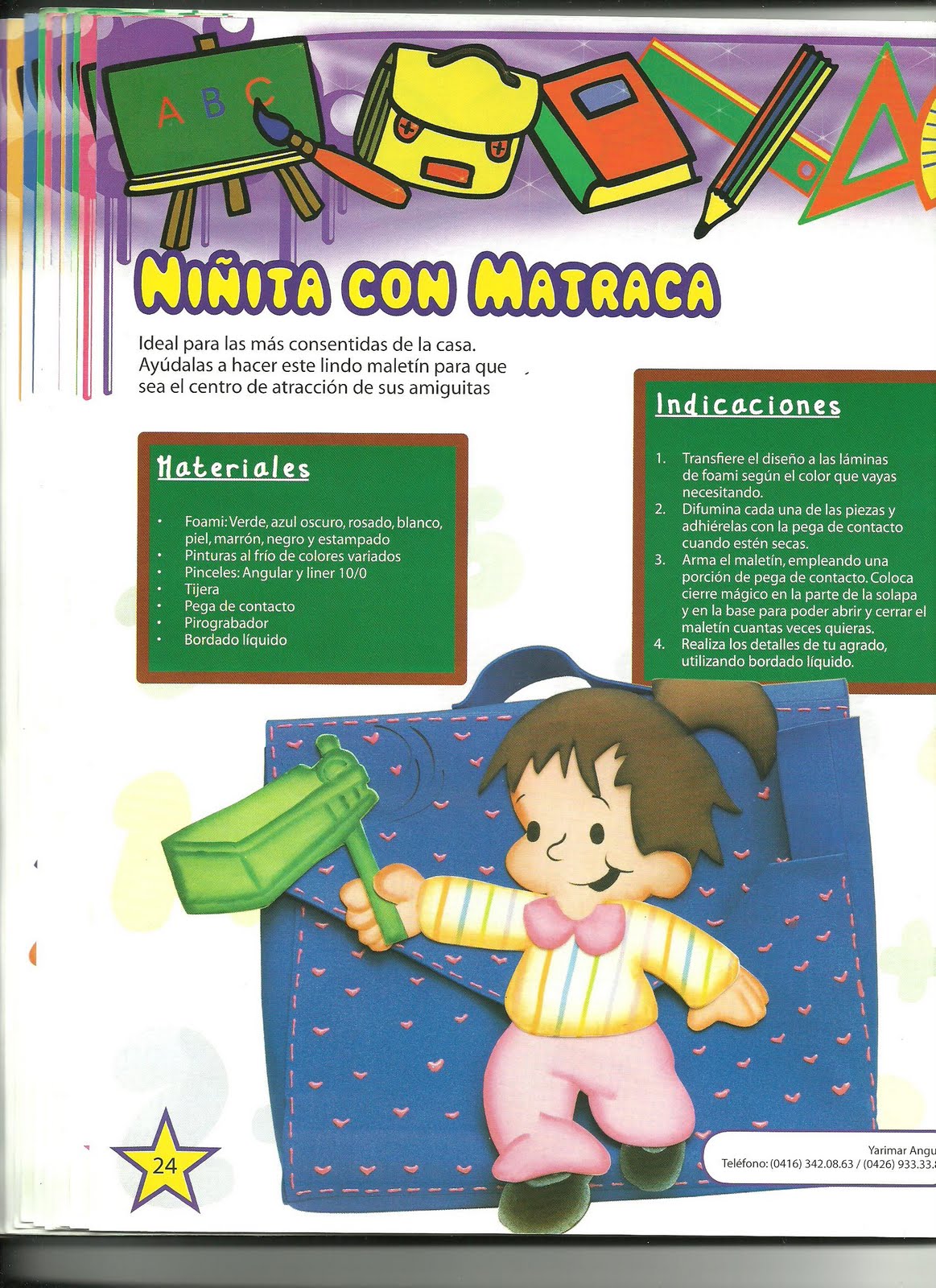 muñecos escolares en foami