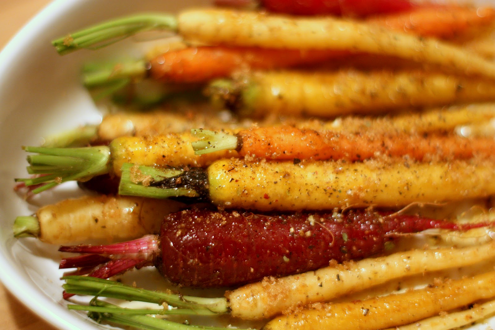 FOOD and BOOZE Roasted Heirloom Carrots