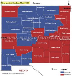 NM counties, 2008 election Presidential (click for large)