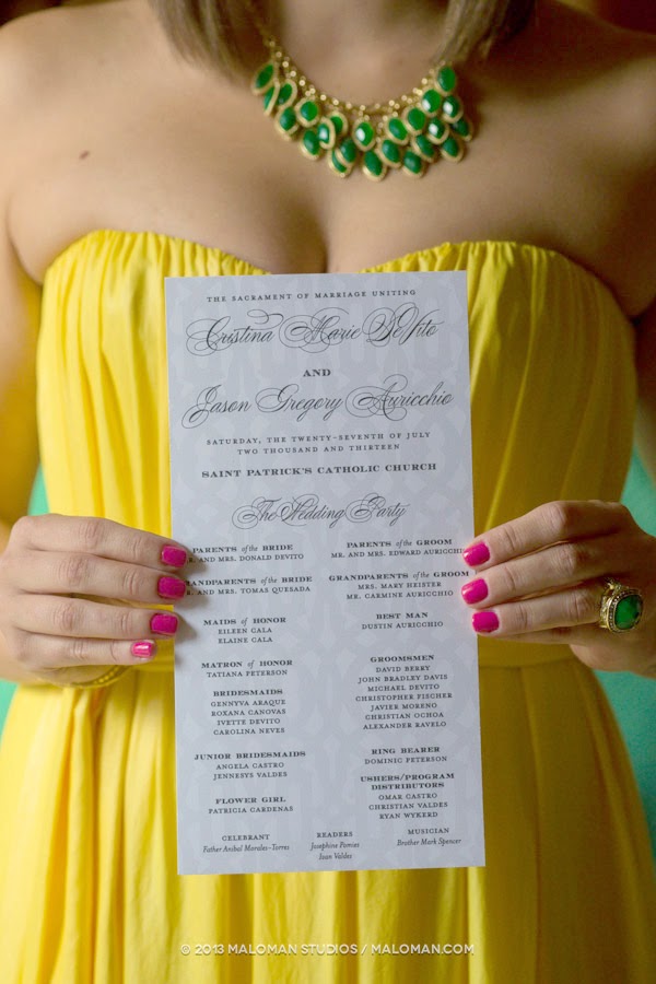 Lattice Pattern Wedding Program
