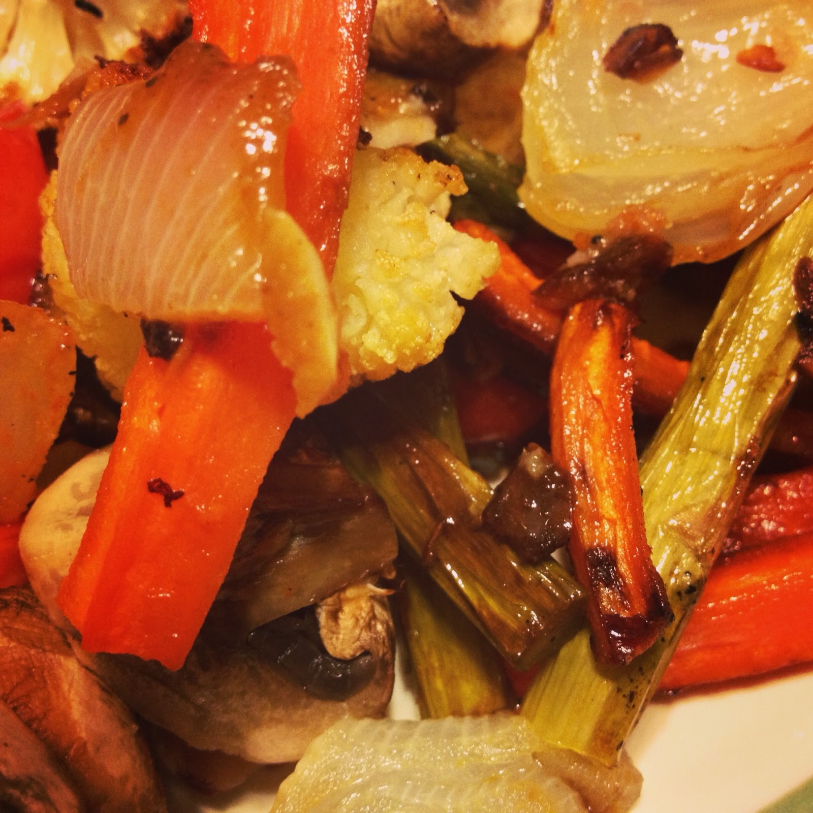 We All Nom Garlic Roasted Veggies