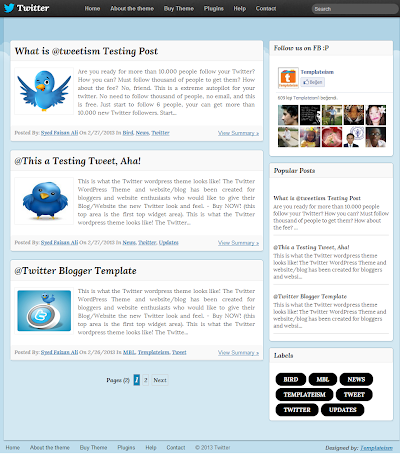 Twitter Blogger Teması