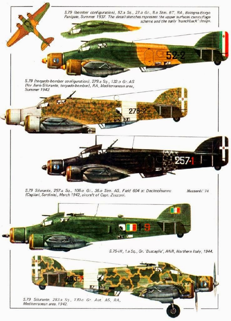Italian Aircraft of WWII SavoiaMarchetti SM.79 cutaway