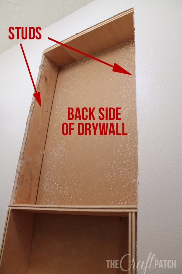The Craft Patch How To Build a Shelf Between Studs