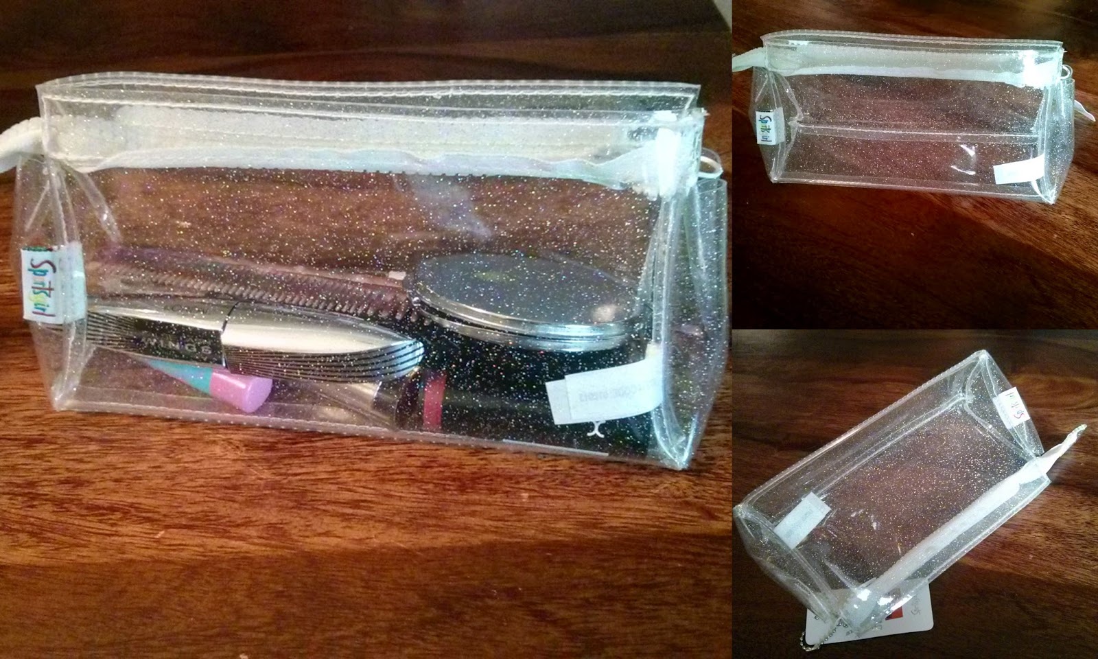 clear glitter bag