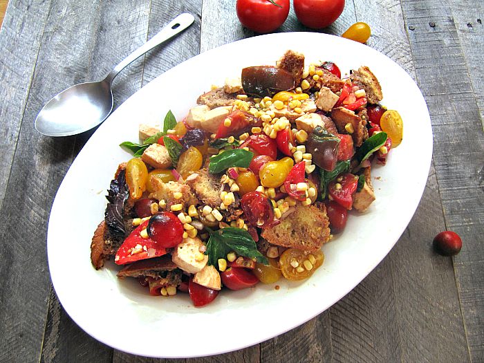 Jersey Corn & Tomato Panzanella Salad