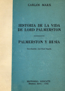 "Historia de la vida de lord Palmerston" - libro de Carlos Marx - accesible en los formatos digitales: doc, epub, azw Tapa